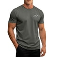 thumbnail image 2 of Men's Short Sleeve Crew Neck T-Shirt with Mountain Print Casual Fit Soft Breathable Fabric Suitable for Daily Wear Outdoor Activities, 2 of 5