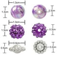 thumbnail image 4 of Cousin DIY 17-Inch Acrylic Purple Shamballa & Swirl Bead Strand, 62 Pieces, 4 of 8