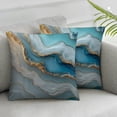 thumbnail image 3 of JRXY Gold and Blue Abstract Art Printed Pillowcase Set of 2 White, 3 of 7