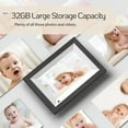 thumbnail image 4 of NexFoto 32GB WiFi Digital Photo Frame, 1280x800 IPS Digital Picture Frame, Easy to Share Photos Video via App and Email Anywhere, Auto-Rotate, Wall-Mountable, 4 of 8
