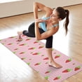 thumbnail image 6 of Strawberry Plants Fruit Polka Dot Pink Pattern Hot Yoga Mat Towel Non Slip for Hot Yoga - Quick-Drying Yoga Mat Cover with 4 Corner Pockets with Travel Bag - Hot Yoga Towel Non Slip 74"x26", 6 of 6