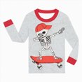 thumbnail image 4 of CAUYDY 2 Piece Girls Boys Halloween Pajamas Kids Pumpkin Ghost Graphic Long Sleeve Top and Pants Pajamas Pjs Sleepwear Set for Toddler Little Boys,2-3 Y, 4 of 5