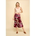 thumbnail image 5 of Made by Johnny Women's Knit Culottes Pants XS WINE_FLORAL, 5 of 6