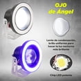 thumbnail image 3 of Faros auxiliares para motocicleta Ojo De Angel con base luz blanca azul Kinlley Negro, 3 of 9