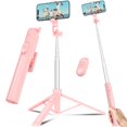 thumbnail image 1 of Trípode de viaje para teléfono móvil Selfie Stick Liphisy, color rosa, 1 of 7