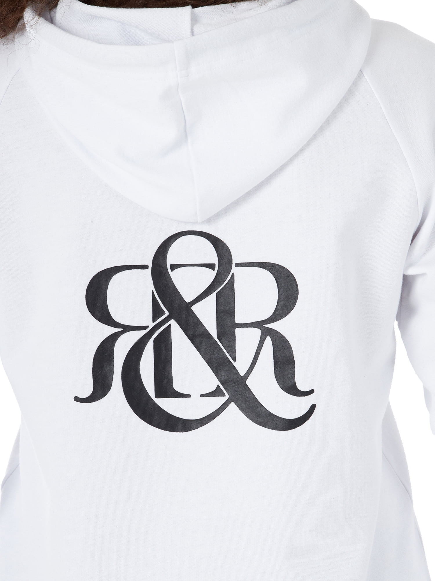 Rock & Republic Women's Cropped Logo Hoodie Sweatshirt