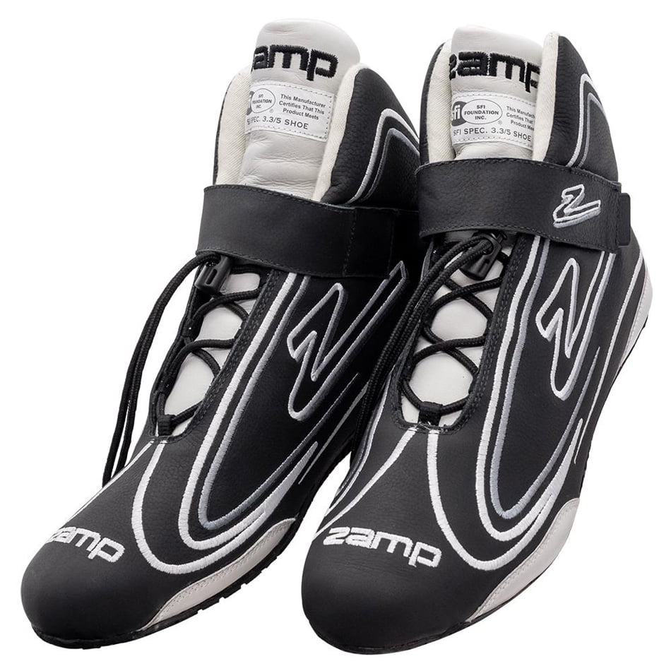Zamp RS003C0102 ZR-50 Driving Shoes - Mid-Top - SFI 3.3/5 - Black - Size 2