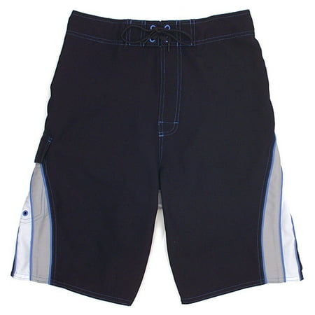 No Boundaries - Big Men's Wave Stripe Board Shorts