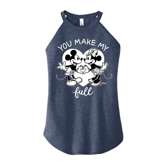 Disney - Mickey & Friends - Minnie & Mickey - You Make My Heart full - Juniors High Neck Tank Top
