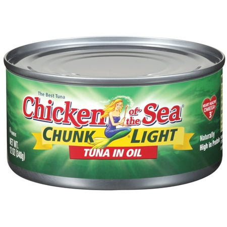 (3 Pack) Chicken of The Sea Chunk Light Tuna in Oil, 12 (Best Type Of Tuna)