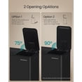 thumbnail image 3 of SONGMICS Kitchen Dual Trash Can, 13 + 5.3 Gallon 2-Compartment Trash Bin,Stainless Steel Garbage Can, Pedals, Soft-Close Lids, Inner Buckets, Black, 3 of 6