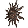 thumbnail image 5 of DecMode Bronze Metal Sun Wall Decor with Smiling Face and Curved Rays, 5 of 7