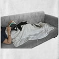 thumbnail image 6 of Ballet Soft Flannel Fleece Blanket, Silhouette of Woman Dancer on Stage with Tutu Body Beauty Musical Entertainment, Cozy Plush for Indoor and Outdoor Use, 50" x 60", Black and White, by Ambesonne, 6 of 6