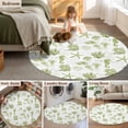 thumbnail image 5 of Round Rugs 3Ft, Sage Green Coastal Round Area Rug Washable Indoor Throw Carpet, Starfish Jellyfish Fish Coral Shells Small Non Slip Circle Rug for Bedroom Living Room Home Decor Aesthetic, 5 of 8