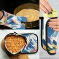 thumbnail image 5 of Yayeee Oven Mitts and Pot Holder Set of 4 Heat Resistant Kitchen Gloves Baking Hot Pad, Abstract Snow Mountain, 5 of 5