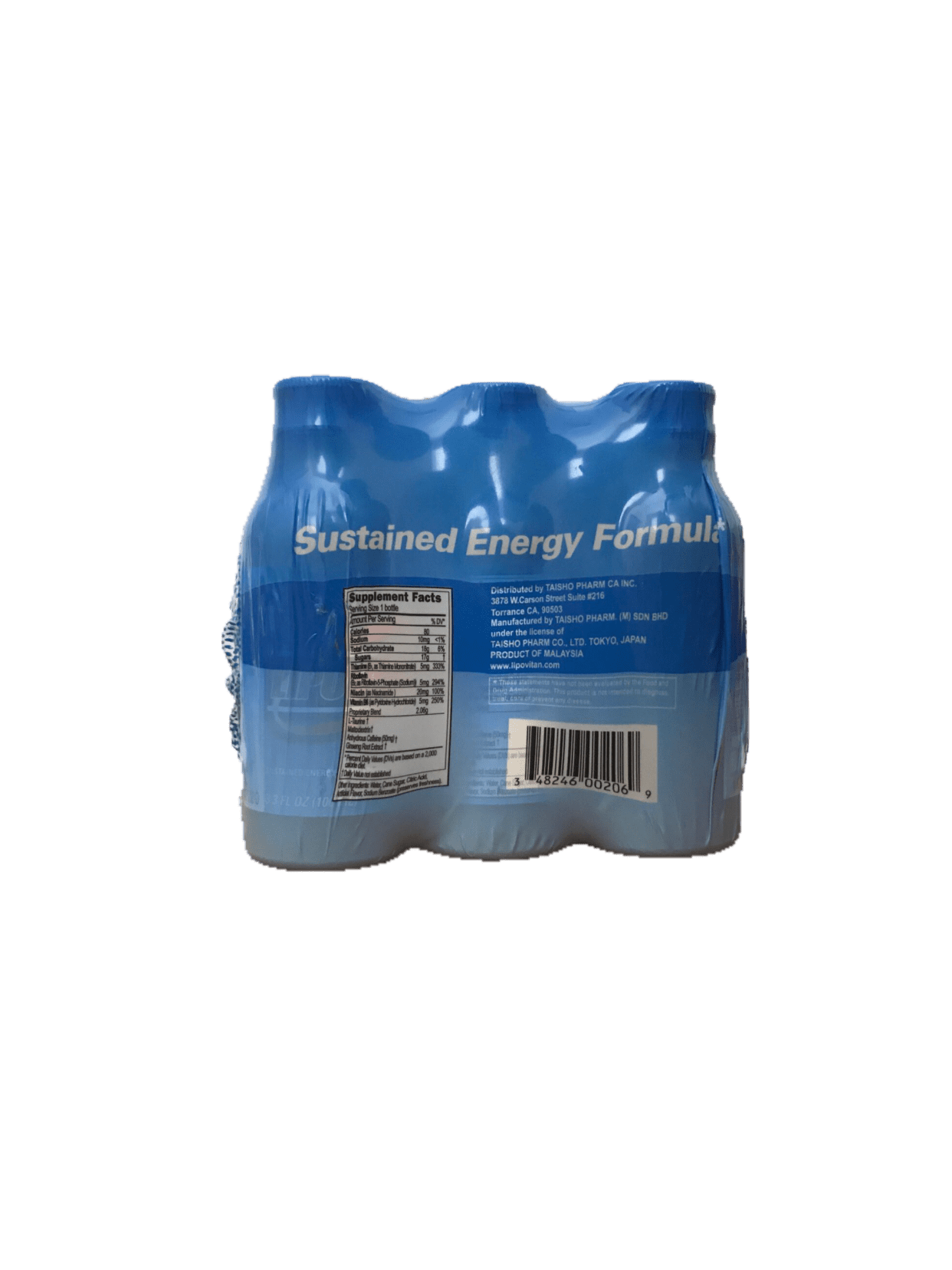 [ 6pks x 10 ] Taisho Lipovitan with B Vitamins Energy Drink 3.3 fl oz / 100 ml Each