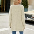 thumbnail image 6 of Pullover Sweaters for Women 2025 Long Sleeve Crewneck Loose Side Slit Plain Ribbed Knit Sweater Tops Fall Winter Outfits, 6 of 7