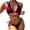 Wine, variant on "Gubotare Bikinis For Women Women's Floral Print Bikini Sets Halter Tie Side Triangle Swimsuits,Black M"