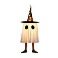 thumbnail image 2 of BELOVING Halloween Hanging Ghost Hat Light Creative Glowing Ghost for Patio Yard Tree Orange, 2 of 10