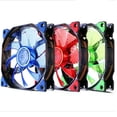 thumbnail image 5 of (Paquete de 2) Ventilador silencioso para caja de la serie 120 mm para caja de computadora - Verde, ventilador para caja de PC LED con conector Molex de 4 pines y placa base de 3 pines, 5 of 5