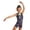Z10-Grey, variant on LRen Girls Swimsuit Tankini Set Stretchy One Piece Athletic Bodysuit Kids Dance Swimwear Outfit for Children 3–12Y