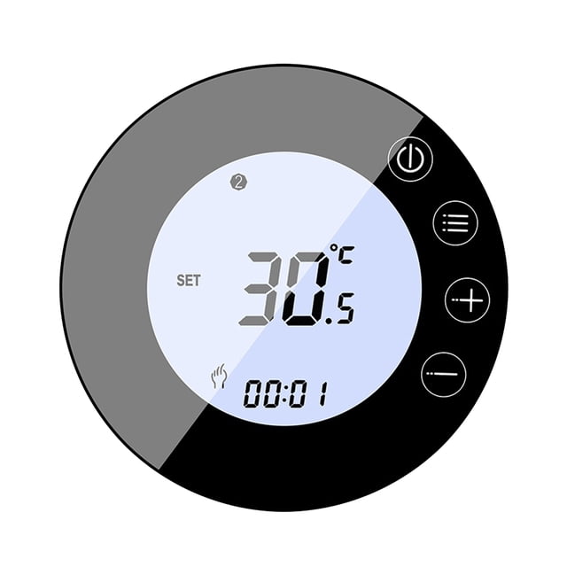 Thermostat Intelligent Wi-Fi avec Écran LCD Radiateur de Chauffage Intelligent Thermostat Contrôle par Application Programmable Contrôleur de Température Constante Intérieur Thermostat Programmable Numérique