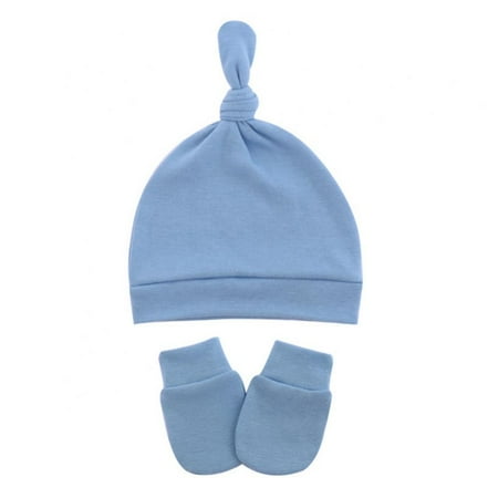 

Newborn Baby OrganicCotton Beanies Cap and Scratch Mitten Sets - Caps and Anti Scratch Mittens Set for Infants Baby Boys Girls 0-6 Months