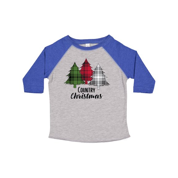 Inktastic Country Christmas Plaid Trees Boys or Girls Toddler T-Shirt