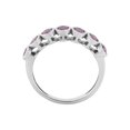 thumbnail image 3 of Women's Welry Created Pink Sapphire Seven Stone Band Ring in 10kt White Gold, Size 9, 3 of 5