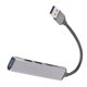 thumbnail image 5 of USB3.0 Hub 5 en 1 multipuerto cuerpo de aleación de aluminio Mini divisor de tipo portátil para viajes en casa oficina viaje de negocios, 5 of 8