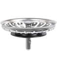 thumbnail image 1 of Stainless Steel Kitchen Sink Strainer Basket - Replacement for Standard Drains - Universal Style Rubber Stopper, 1 of 6