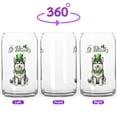 thumbnail image 2 of Happy St. Patrick’s Day Alaskan Malamute with Green Hat Shamrocks Rainbow 16oz Glass Cup Mug Alaska Mal Dog Lovers Gifts Glass Can - 03007, 2 of 5