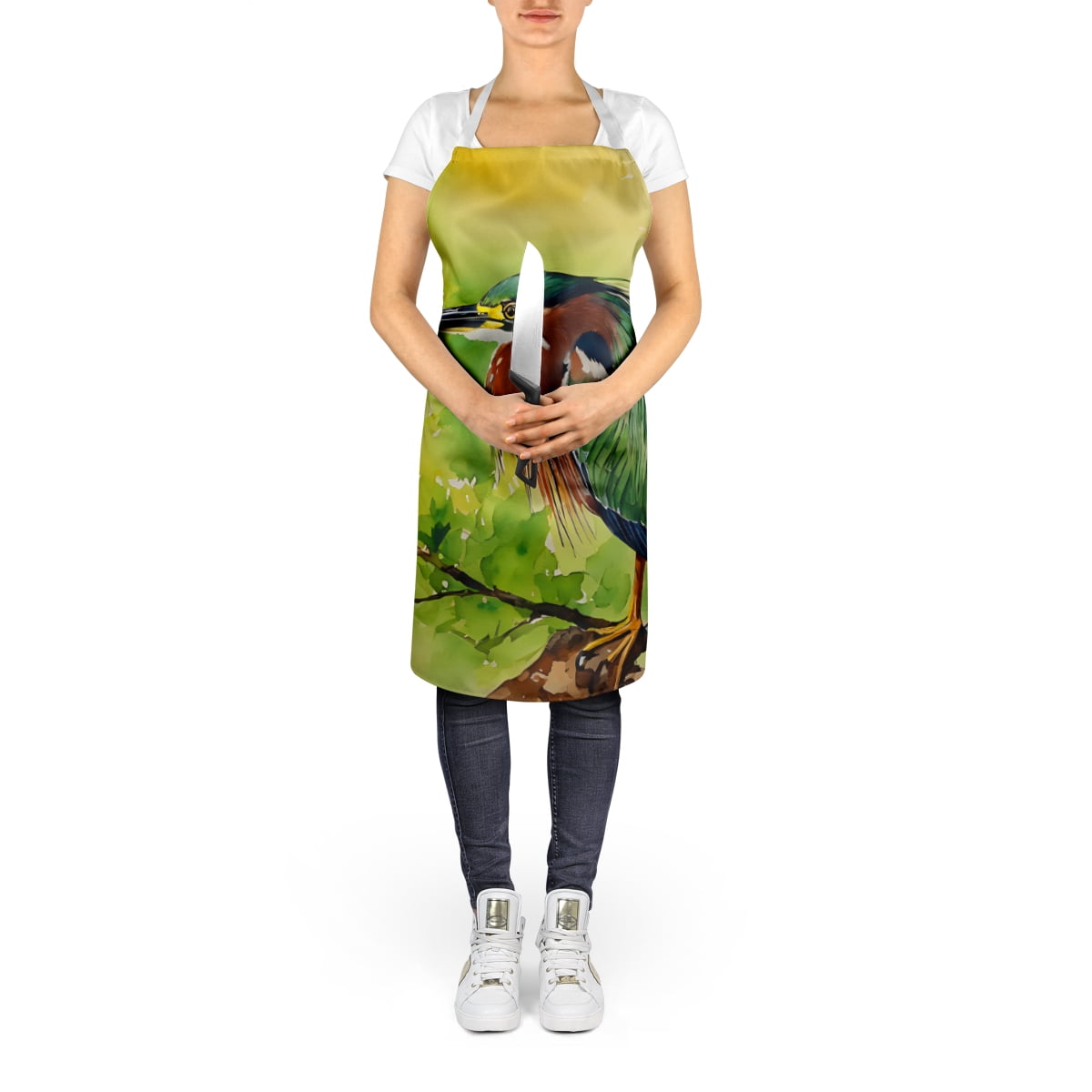 Green Heron Apron 27 in x 30 in