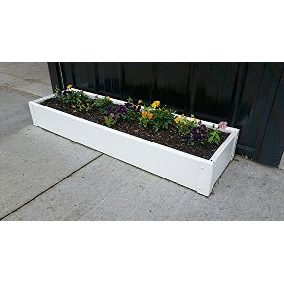1 4 Stackable White Vinyl Raised Garden