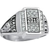 Girl's Crest CZ Pave Top Class Ring