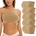 thumbnail image 4 of Mallwal Nursing Sleep Bra Women No Underwire Bra Feature V-Neck Soft Bra Style W-1838 Khaki XXL, 4 of 4