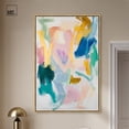 thumbnail image 3 of Brushstroke Bliss Canvas Modern Color Abstract by Art Remedy, Gold Frame, 36" x 54", 3 of 7