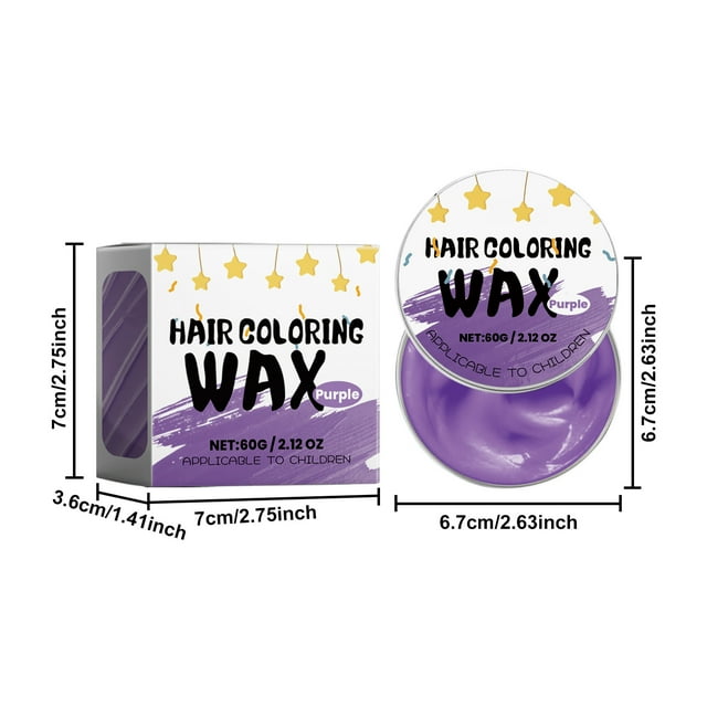 Cera de color temporal para el cabello para niños, mujeres y hombres, tinte lavable para peinar el cabello teñido, para niñas, niños y adolescentes, crema de gel colorante instantáneo, 60 g