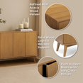 thumbnail image 4 of Teamson Home Tremolo Modern Boho 4-Door Sideboard with Adjustable Shelves, Push-Open Design, Solid Wood & Fluted Fronts, 4 of 13