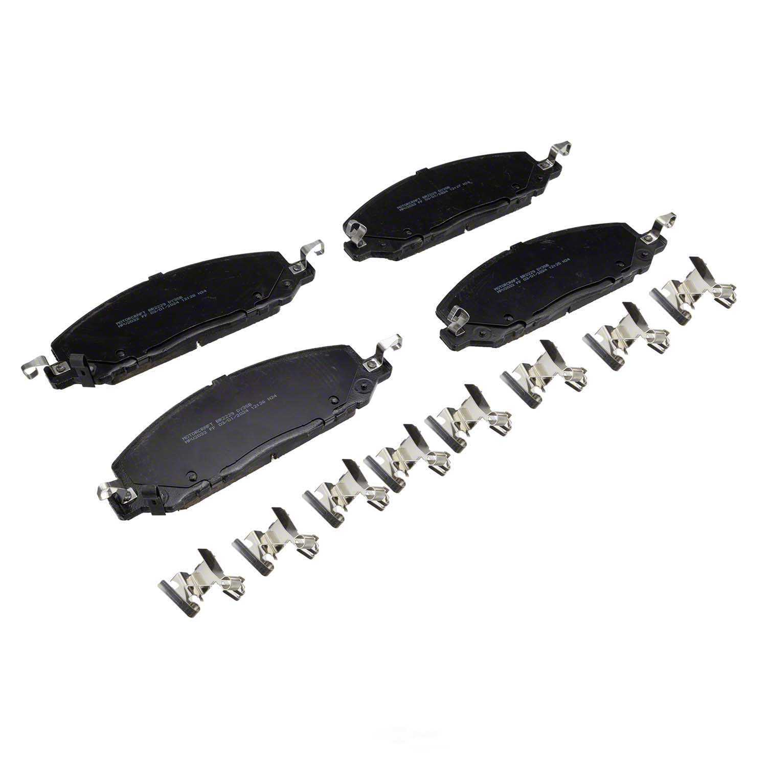 Motorcraft BR-2229 Pads - Standard Premium - Integrally Molded Organic