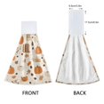 thumbnail image 3 of Yayeee Kitchen Hanging Hand Towels Set of 2 with Loop Bathroom Absorbent Tie Towel, Orange Fall Pumpkin, 3 of 7
