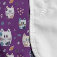 thumbnail image 4 of Cat Microwave Oven Cover, Doodle Cartoon Design Kittens Pattern Ornate Hearts Swirls Circles Art, Water Resistant Organizer with Pockets for Kitchen, 36" x 12", Multicolor, by Ambesonne, 4 of 4