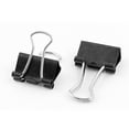 thumbnail image 2 of 24 Pcs 15mm Metal Desk Paper Document Office Stationery Binder Clips Black, 2 of 2