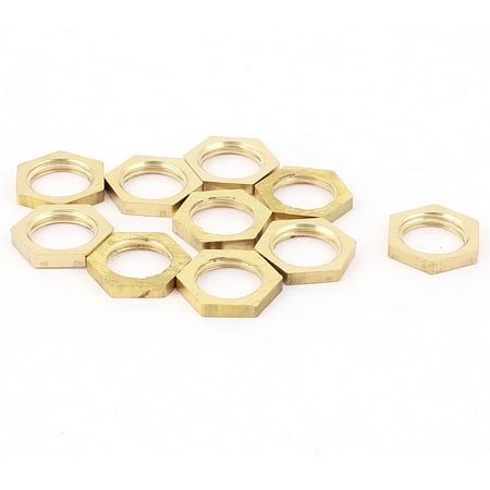 

1/4BSP Female Thread Brass Pipe Fitting Hex Lock Nut 10pcs