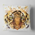 thumbnail image 2 of Designart Eyes with Fire - Animal Throw Pillow - 16x16, 2 of 5