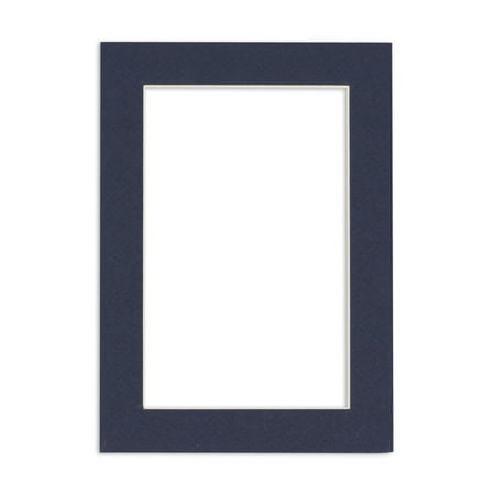 

Navy Blue Acid Free 12x16 Picture Frame Mats with White Core Bevel Cut for 8.5x11 Pictures - Fits