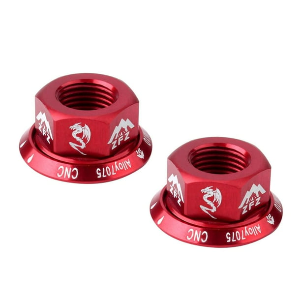 2x tuercas de cubo de Bicicleta de montaña Sunnimix aleación rojo