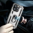 thumbnail image 6 of iPhone 14 Pro Case,TECH CIRCLE 360°Rotatable Ring Holder Kickstand Heavy Duty Military Shockproof Protective Magnetic Car Mount Rugged Case for Apple iPhone 14 Pro 6.1 inch 2022,Silver, 6 of 8