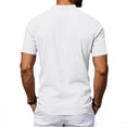 thumbnail image 6 of Men's Linen Shirts Short Sleeve Casual Summer Beach Button Down Shirt for Men Size 3XL White, 6 of 7
