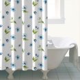 thumbnail image 4 of Pioneer Flower Floral Print Pattern Shower Curtain 84”x72", Bathroom Decorative Shower Curtain Set with 12 Hooks, Waterproof Washable, 4 of 6